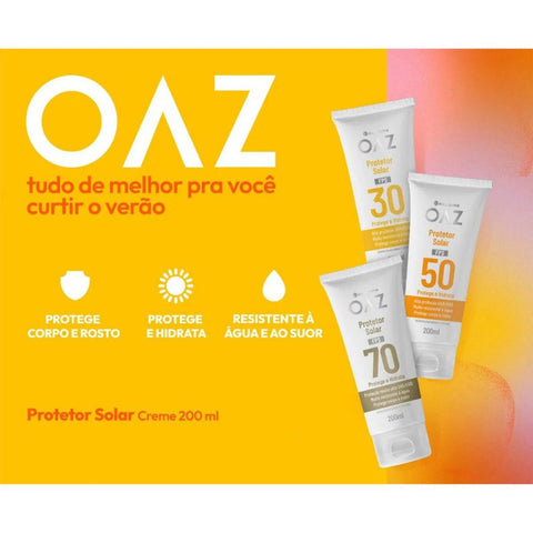 Protetor Solar Oaz Corpo & Rosto FPS 60 - 200 mL
