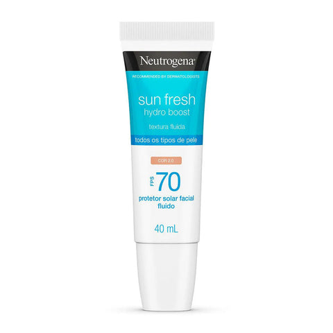 Protetor Solar Facial Neutrogena Sun Fresh Hydro Boost Cor 2.0 - FPS 70 - 40 mL