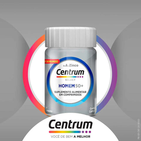 Polivitamínico Centrum Select Homem 30 Unidades - Comprimido