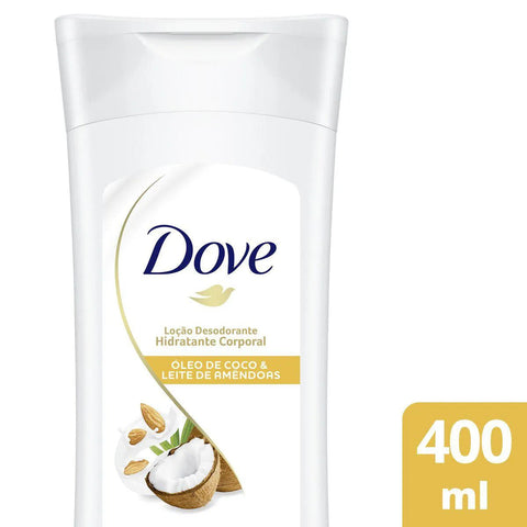Loção Desodorante Dove Hidratante Corporal Óleo de Coco & Leite de Amêndoas 400Ml