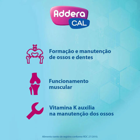 Suplemento Alimentar Addera Cal 2000UI - 30 Unidades - Comprimido
