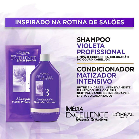 Tintura L'Oréal Imédia Excellence Blondes Suprême Nº 10.12 Louro Claríssimo Pérola