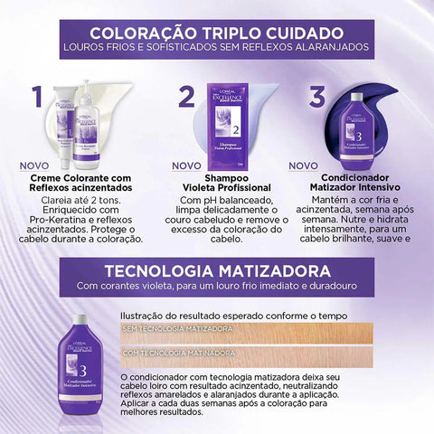 Tintura L'Oréal Imédia Excellence Blondes Suprême Nº 10.12 Louro Claríssimo Pérola