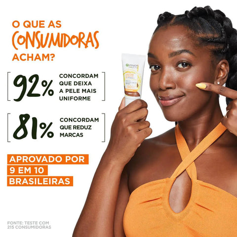 Protetor Solar Facial Garnier Uniform & Matte Vitamina C Clara - FPS 50 - 40 g
