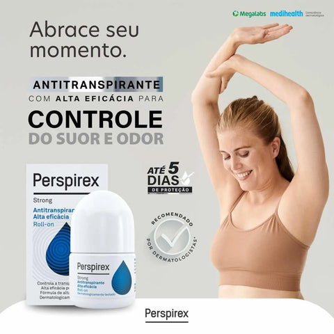 Desodorante Antitranspirante Perspirex Strong, Roll-On, 1 Unidade Com 20Ml