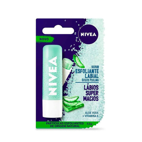 Nivea Balsamo Esfoliante Labial Aloe Vera 4.8G