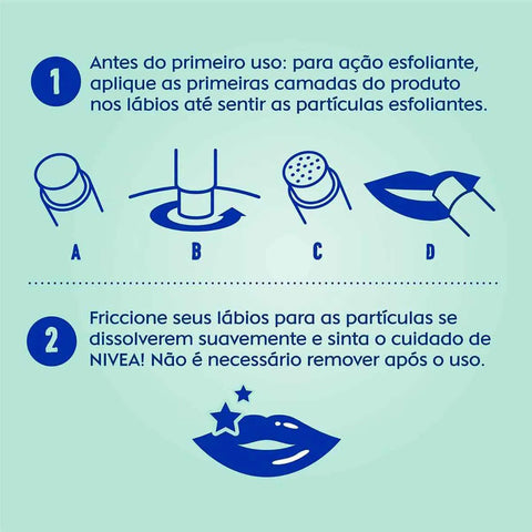 Nivea Balsamo Esfoliante Labial Aloe Vera 4.8G