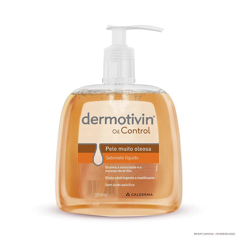 Sabonete Dermotivin Oil Control Líquido, 1 Unidade Com 300Ml
