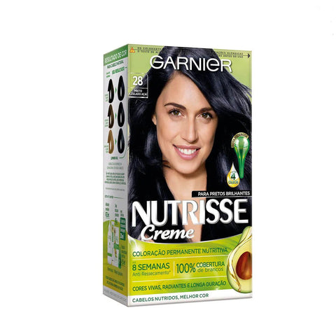 Tintura Garnier Nutrisse Creme Nº 28 Preto Azulado