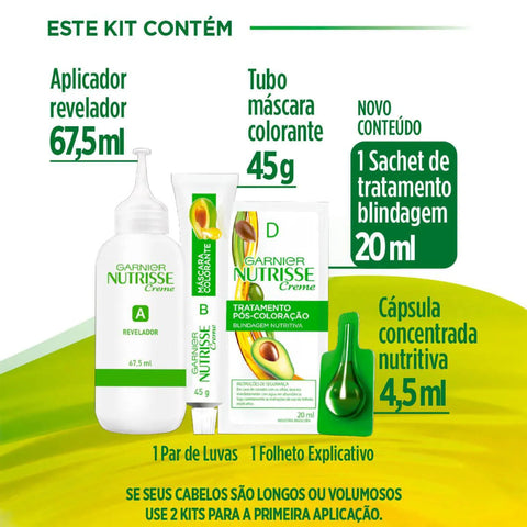 Tintura Garnier Nutrisse Creme Nº 28 Preto Azulado