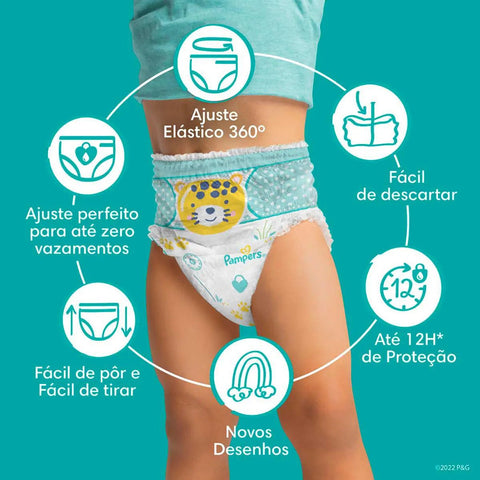 Fralda Pampers Pants Ajuste Total Tamanho P - 26 Unidades