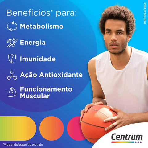 Polivitamínico Centrum Essentials Homem de A-Zinco 90 Unidades - Comprimido
