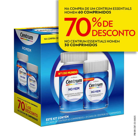 Polivitamínico Centrum Essentials Homem de A-Zinco 90 Unidades - Comprimido