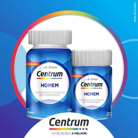 Polivitamínico Centrum Essentials Homem de A-Zinco 90 Unidades - Comprimido