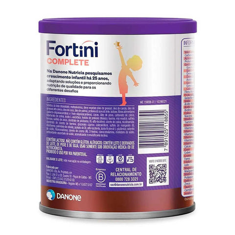 Fórmula Infantil Fortini Complete Sabor Chocolate - 3 a 10 Anos - 800 g