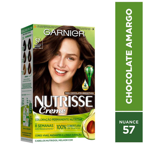Tintura Garnier Nutrisse Creme Nº 57 Chocolate Amargo