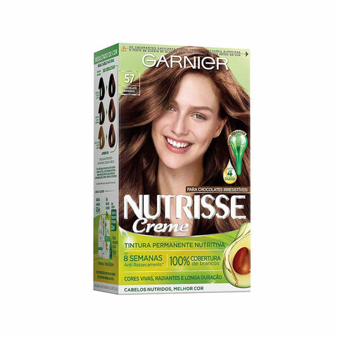 Tintura Garnier Nutrisse Creme Nº 57 Chocolate Amargo