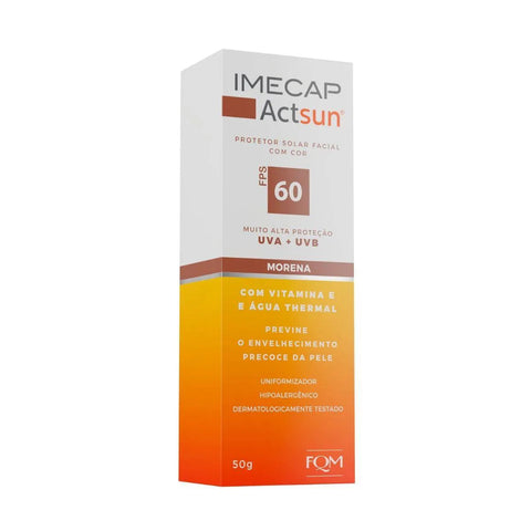 Protetor Solar Facial Imecap Actsun Pele Morena - FPS 60 - 50 g