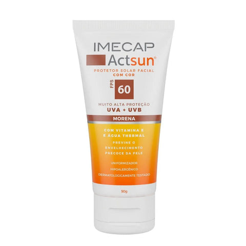 Protetor Solar Facial Imecap Actsun Pele Morena - FPS 60 - 50 g