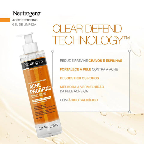 Gel de Limpeza Neutrogena Acne Proofing 200Ml