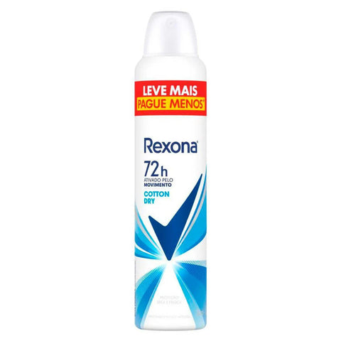 Desodorante Antitranspirante Feminino Rexona Motionsense Cotton Dry, Aerossol, 1 Unidade Com 250Ml