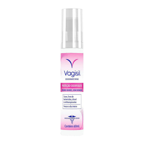 Desodorante Íntimo Vagisil Odor Block Spray, 1 Unidade Com 60Ml
