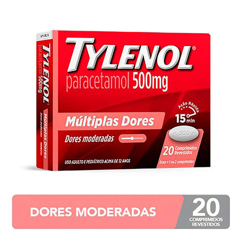 Tylenol 500mg - 20 Unidades - Comprimido