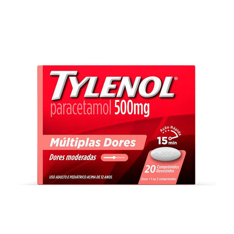 Tylenol 500mg - 20 Unidades - Comprimido