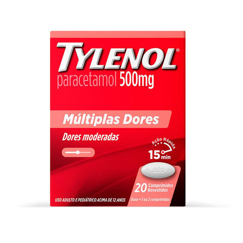 Tylenol 500mg - 20 Unidades - Comprimido
