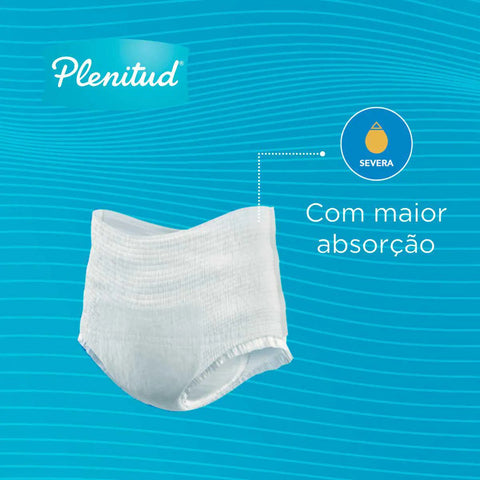 Roupa Íntima Plenitude Active Plus - Tamanho G / XG - 4 x 8 Unidades