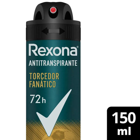 Desodorante Antitranspirante Masculino Rexona Men Torcedor Fanático, Aerossol, 1 Unidade Com 150Ml