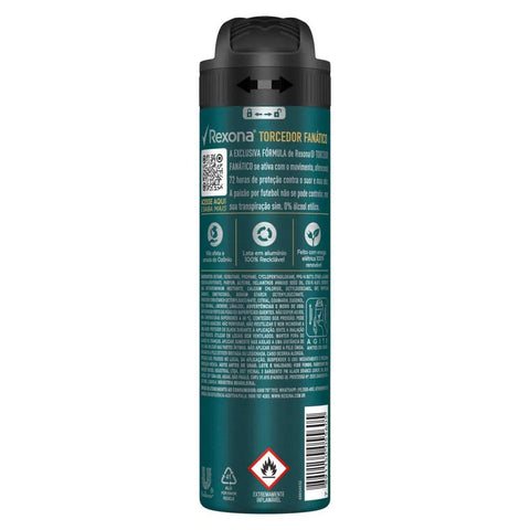 Desodorante Antitranspirante Masculino Rexona Men Torcedor Fanático, Aerossol, 1 Unidade Com 150Ml