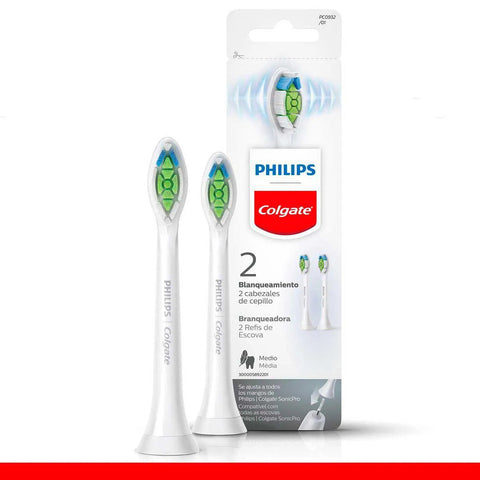 Refil Para Escova de Dente Elétrica Philips Branqueadora Média Com 2 Unidades