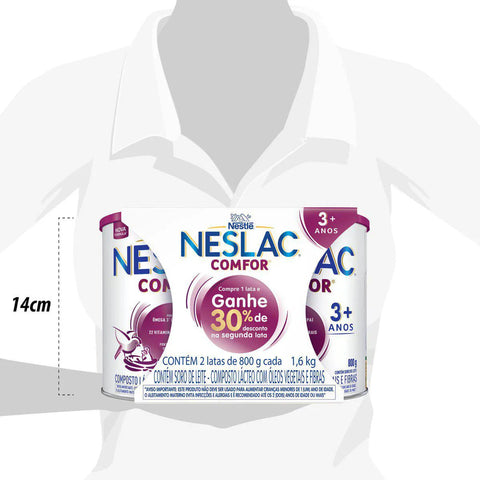 Fórmula Infantil Neslac Comfor Tradicional - 2 x 800 g