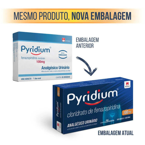 Pyridium 100mg - 25 Unidades - Comprimido