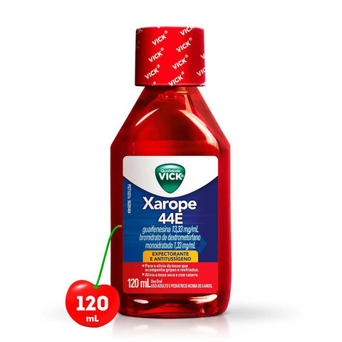 Xarope 44E 1,3mg/mL + 13,3mg - 120 mL - Xarope