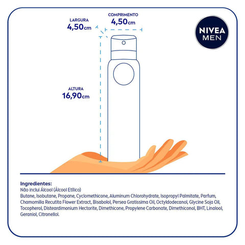 Desodorante Antitranspirante Masculino Nivea Men Sensitive Protect Aerossol, 1 Unidade Com 150Ml