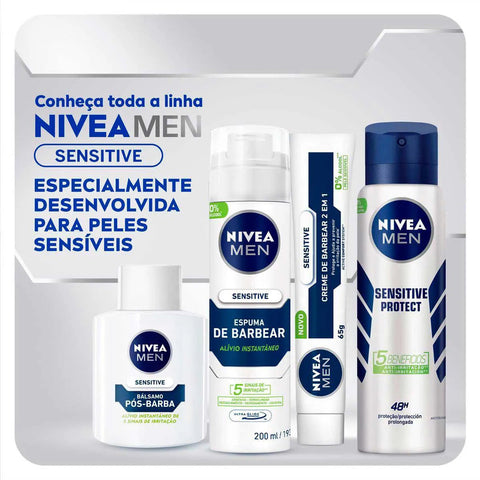 Desodorante Antitranspirante Masculino Nivea Men Sensitive Protect Aerossol, 1 Unidade Com 150Ml