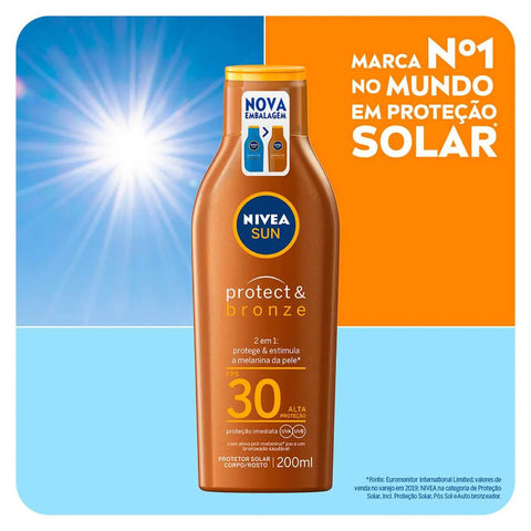 Protetor Solar Corporal Nivea Sun Protect & Bronze FPS 30 - 200 mL
