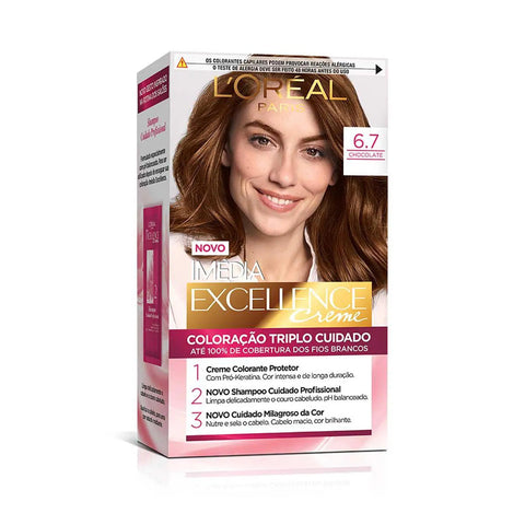 Tintura L'Oréal Imédia Excellence Creme Nº 6.7 Chocolate Puro
