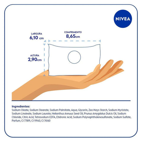 Sabonete Hidratante Nivea Erva-Doce e Óleos, Barra, 1 Unidade Com 85G