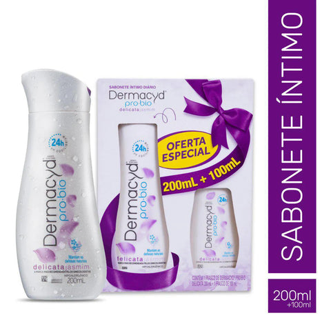 Sabonete Íntimo Dermacyd ProBio Delicata Jasmim, Líquido, 1 Unidade Com 200Ml + 1,99 Leve 100Ml