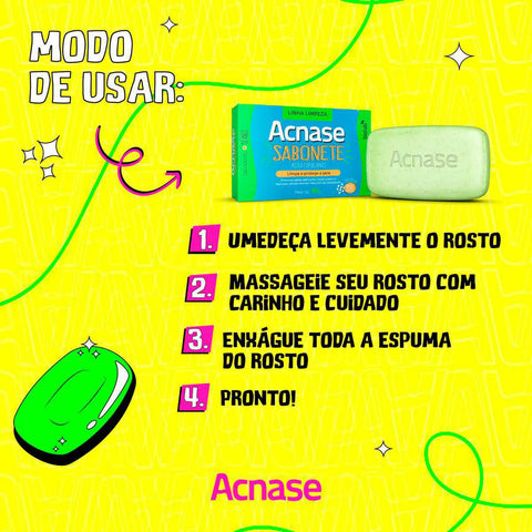 Sabonete Esfoliante Acnase Clean 80G