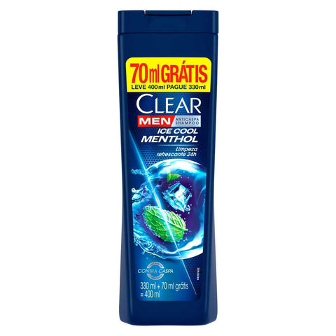Shampoo Anticaspa Clear Men Ice Cool Menthol 400Ml