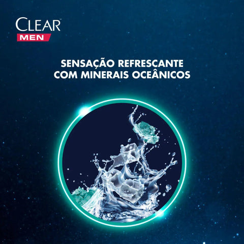 Shampoo Anticaspa Clear Men Limpeza Diária 2 Em 1 - Leve 400Ml Pague 300Ml