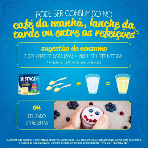 Sustagen Kids Sabor Baunilha - 380 g