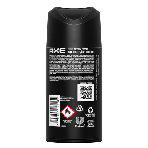 Desodorante Axe Body Spray Black, Spray, 1 Unidade Com 150Ml