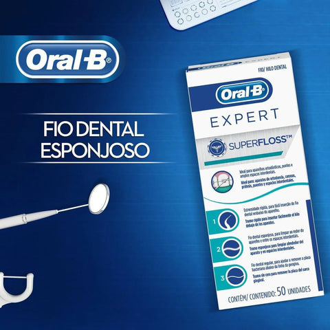 Fio Dental Oral-B Super Floss 50 Unidades