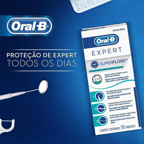 Fio Dental Oral-B Super Floss 50 Unidades