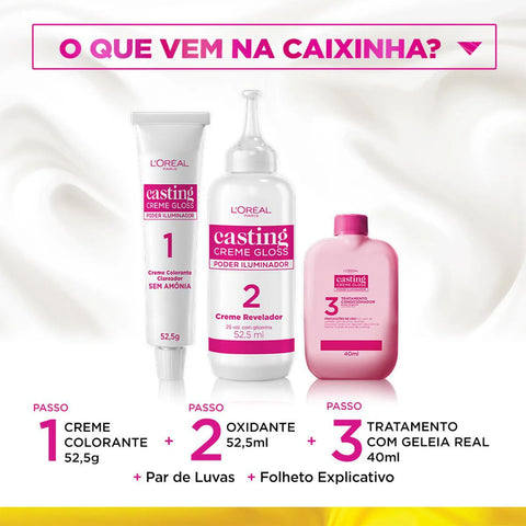Tonalizante L'Oréal Casting Creme Gloss Nº 632 Brigadeiro Caramelo